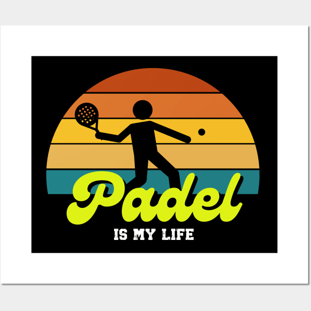 Padel Lover Retro Design Wall Art by ARTSYVIBES111